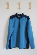 Under Armour Blue Ribbed 1/4 Zip Jacket | XL