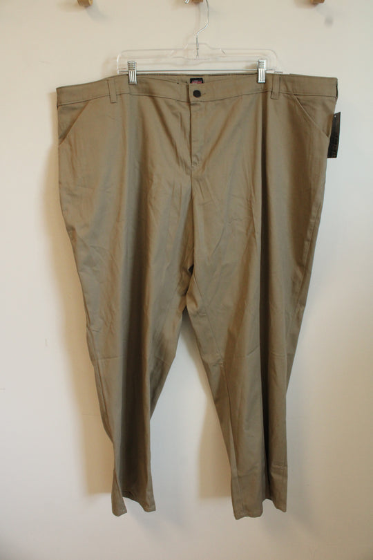 NEW Dickies Tan Relaxed Fit Stretch Twill Pants | 26