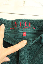 Elle Teal Paisley Corduroy Pants | 8