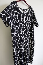 NEW Talbots Black Giraffe Knit Sweater Dress | XL