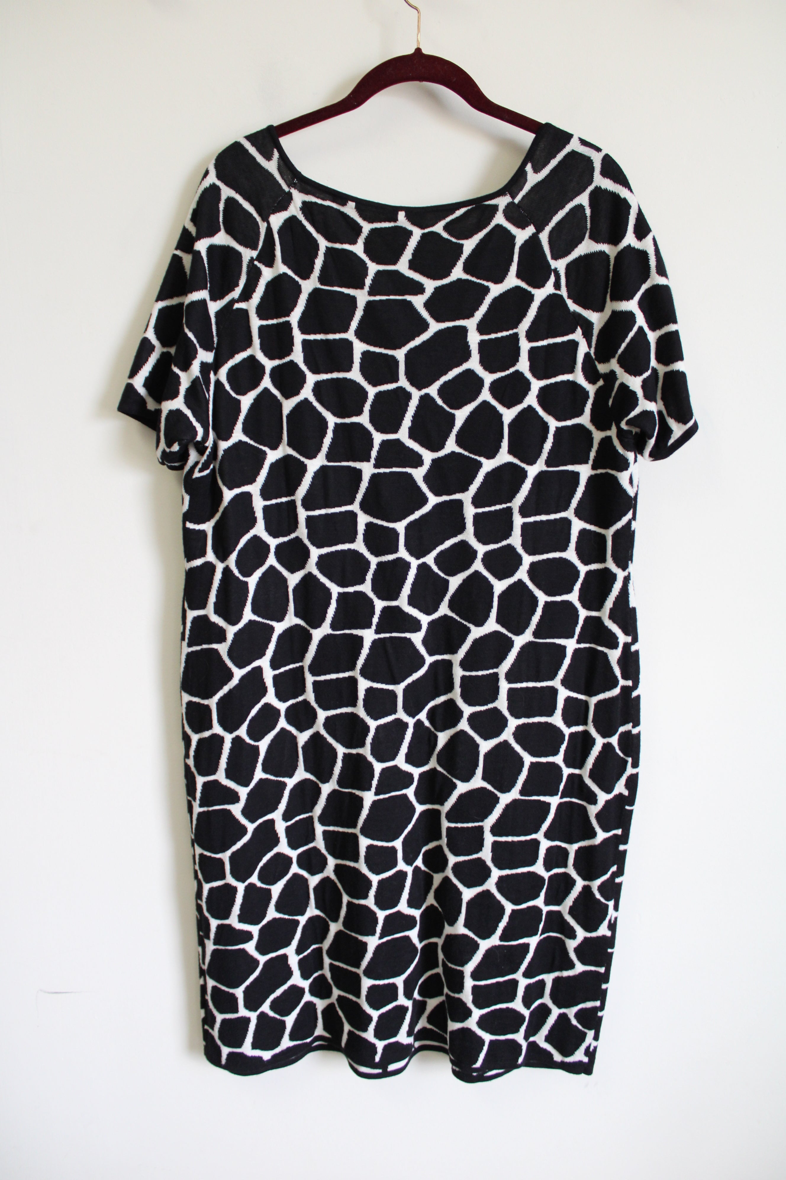 NEW Talbots Black Giraffe Knit Sweater Dress | XL  Jubilee Thrift
