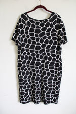 NEW Talbots Black Giraffe Knit Sweater Dress | XL