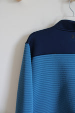 Under Armour Blue Ribbed 1/4 Zip Jacket | XL