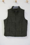 Athletic Works Olive Green Puffer Vest | L