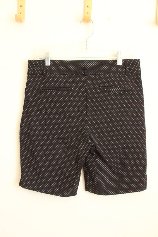 Hilary Radley Black and White Polka Dot Stretch Shorts | M