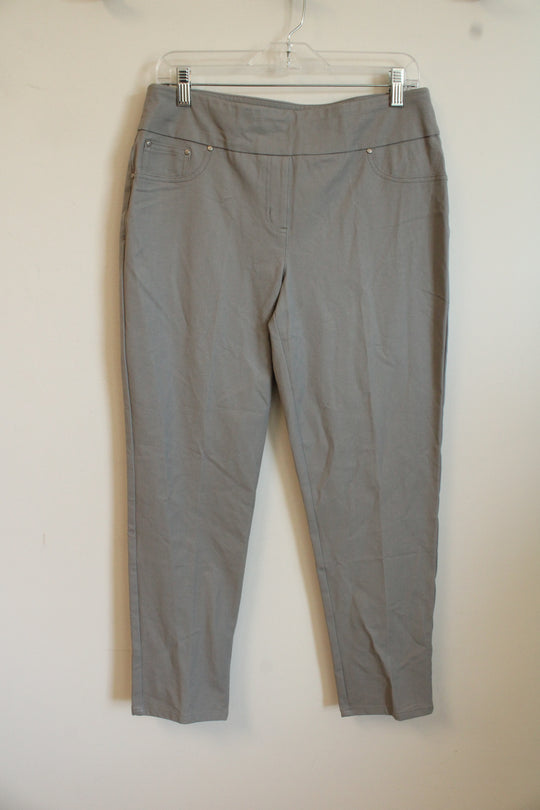 NEW Ruby Rd. Petite Gray Stretch Pants | 10