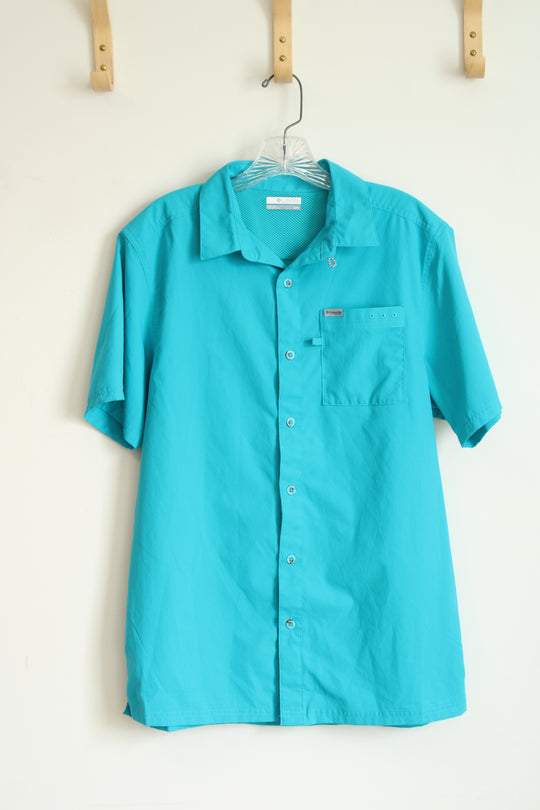 Columbia PFG Omni-Shade Teal Shirt | S