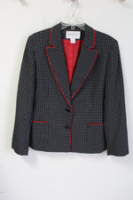 Jones New York Black Plaid Blazer | 14