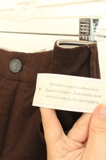 NEW Christopher and Banks Brown Comfort Waistband Straight Leg Pants | 10S