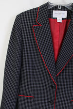 Jones New York Black Plaid Blazer | 14