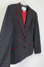 Jones New York Black Plaid Blazer | 14