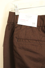 NEW Christopher and Banks Brown Comfort Waistband Straight Leg Pants | 10S