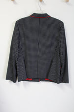 Jones New York Black Plaid Blazer | 14