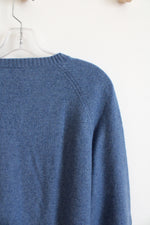 J.Crew Blue Wool Blend Sweater | L