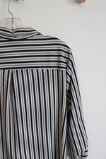 Mlle Gabrielle Black & White Striped 1/4 Zip Dress | XL