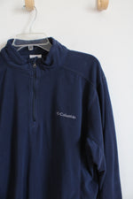 Columbia Navy Fleece 1/4 Zip Sweatshirt | XL