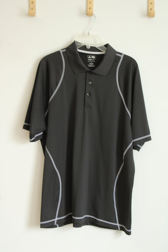 Adidas Clima Cool Black Golf Polo | L