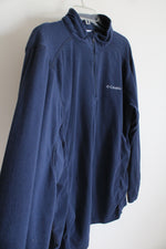 Columbia Navy Fleece 1/4 Zip Sweatshirt | XL