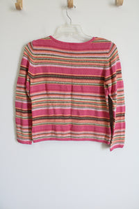 Vintage Talbots Pink Striped Knit Sweater | M Petite