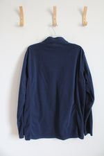 Columbia Navy Fleece 1/4 Zip Sweatshirt | XL