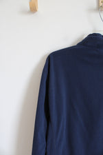 Columbia Navy Fleece 1/4 Zip Sweatshirt | XL