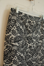 Van Heusen Black and White Floral Printed Skirt | 6