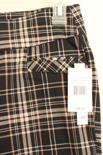 New Joe Benbasset Black and Tan Plaid Pull-on Pants | S