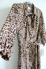NEW Calvin Klein Leopard Collared Button Down Dress | 8