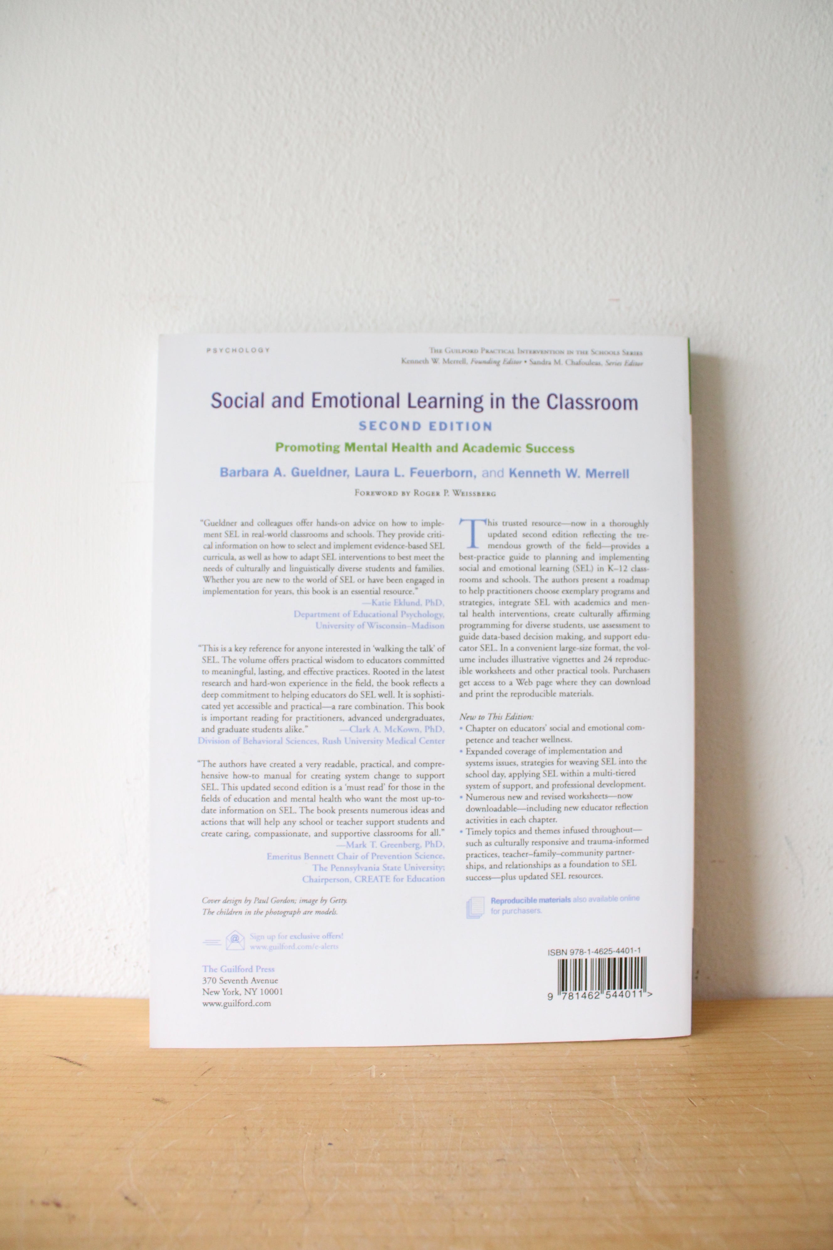 Social And Emotional Learning In The Classroom By Barbara A. Gueldner, Laura L. Feuerborn & Kenneth W. Merrell Second Edition