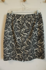 Van Heusen Black and White Floral Printed Skirt | 6
