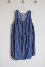 LOFT Blue Drawstring Waist Dress | XL