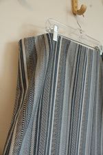 J. Jill Blue and Black Tribal Printed Wrap Skirt | XL