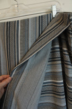 J. Jill Blue and Black Tribal Printed Wrap Skirt | XL