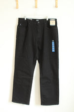 NEW Chaps Black Relaxed Fit Straight Leg Jeans | 38X32