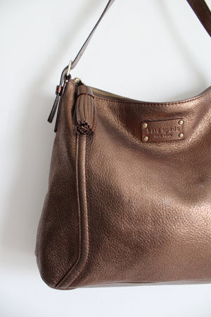 Kate Spade Brown Shimmer Leather Purse