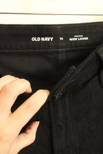 New Old Navy High-rise Wow Loose Black Jeans | 14
