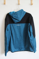 Xersion Black & Blue Partial Fleece Lined Full Zip Jacket | XXL