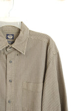 Dockers Olive Plaid Long Sleeve Button Down Shirt | L