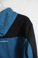 Xersion Black & Blue Partial Fleece Lined Full Zip Jacket | XXL