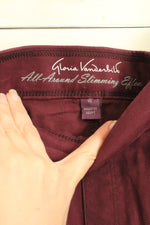 NEW Gloria Vanderbilt Maroon Avery Pull-on Pants | 16