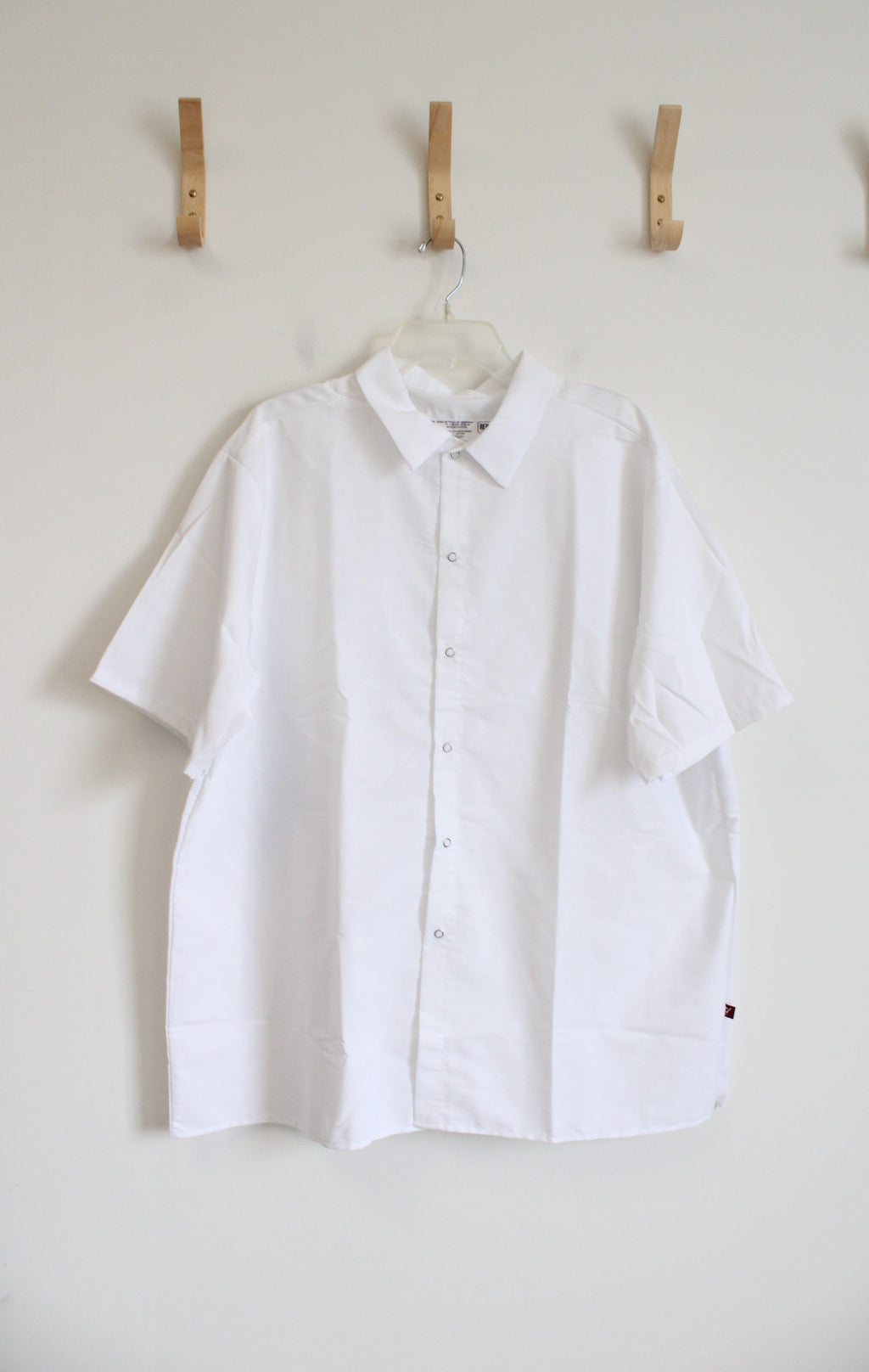 Red Kap White Snap Button Down Shirt | XXL