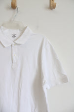 Covington White Cotton Polo Shirt | L
