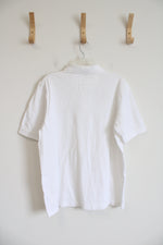 Covington White Cotton Polo Shirt | L