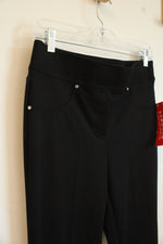 NEW Cathy Daniels Black Straight Leg Stretch Waistband Pants | S