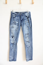 LR Scoop Distressed Paint Splatter Jeans | Youth 18