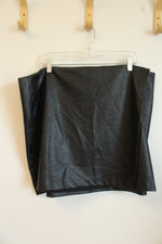 NEW Old Navy Faux Leather Mini Wrap Skirt | XL
