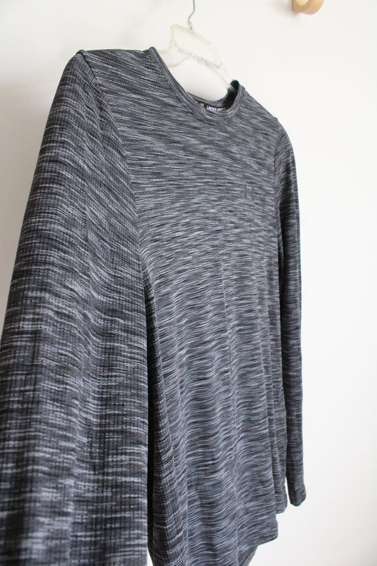 Under Armour Fitted Gray Heathered Long Sleeved Shirt | XL