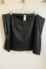 NEW Old Navy Faux Leather Mini Wrap Skirt | XL