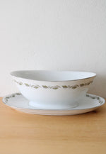 Flair Fine China Japan Irene 4149 Gravy Boat Dish