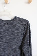 Under Armour Fitted Gray Heathered Long Sleeved Shirt | XL